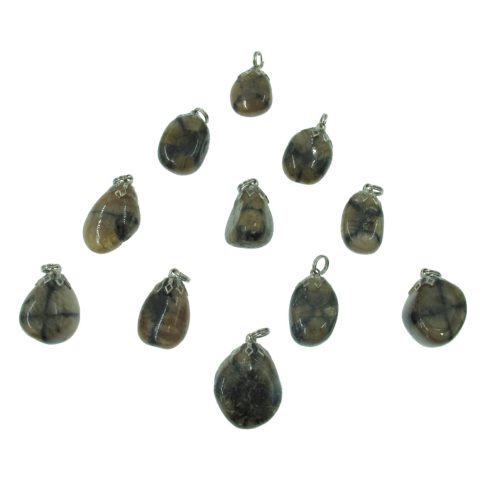 Dobcsiszolt andaluzit , kiasztolit keresztkő medál