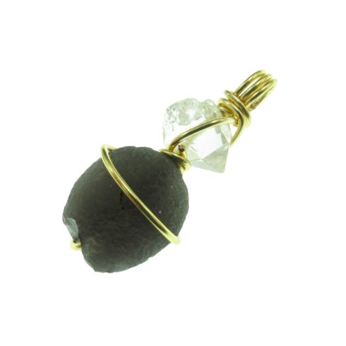 Egyedi Cintamani kő medál herkimeri gyémánttal