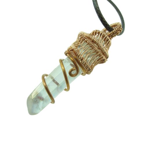 Aurakvarc medál rézdrót foglalatban 