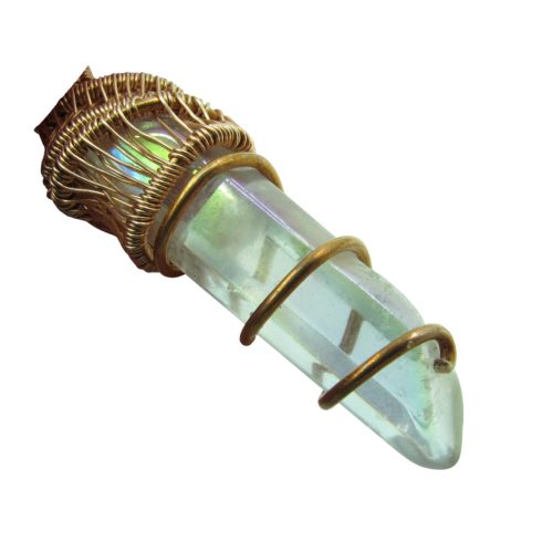 Aurakvarc medál rézdrót foglalatban 