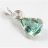 Zöld kunzit medál -fazettált csepp