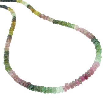 Fazettált színátmenetes turmalin nyaklánc 