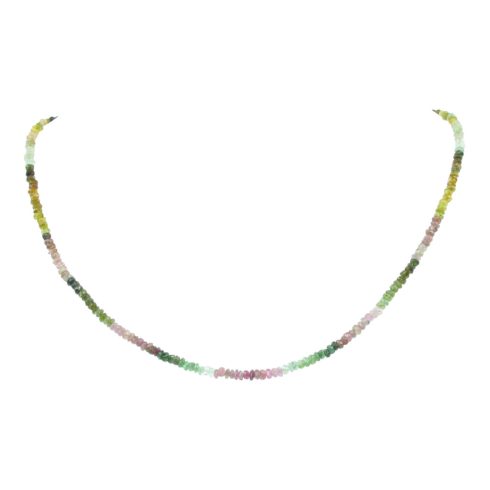 Fazettált színátmenetes turmalin nyaklánc 