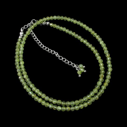 Prémium csiszolású Peridot ( olivin) köves nyaklánc