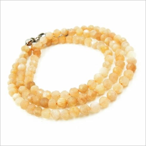 Prémium minőségű fazettált holdkő nyaklánc