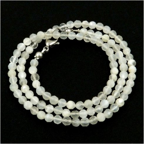 Prémium minőségű fazettált holdkő nyaklánc