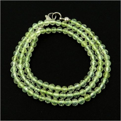 Prémium minőségű Fazettált prehnit nyaklánc