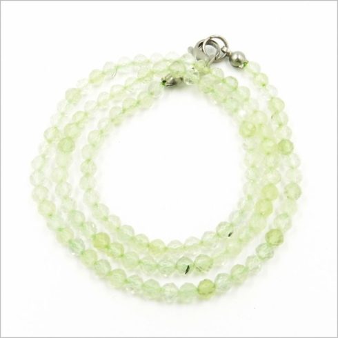 Prémium minőségű Fazettált prehnit nyaklánc