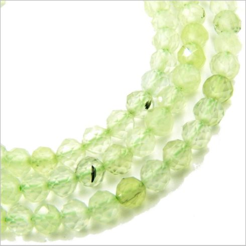 Prémium minőségű Fazettált prehnit nyaklánc