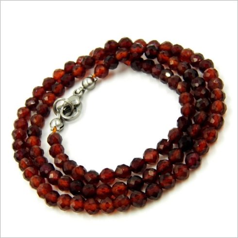 Prémium minőségű fazettált spessartin gránát nyaklánc