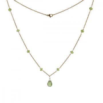 Peridot (olivin) csepp nyaklánc