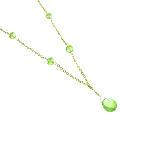 Peridot (olivin) csepp nyaklánc