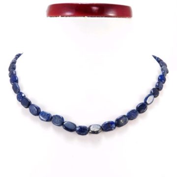 Lápisz lazuli indiai nyaklánc -ovál