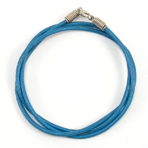 Gömbölyű bőr nyaklánc -kapcsos