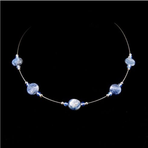 Kianit nyaklánc opalittal