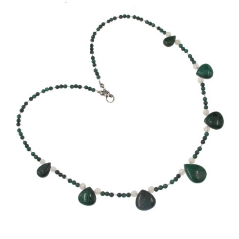 Malachit "csepp" nyaklánc 