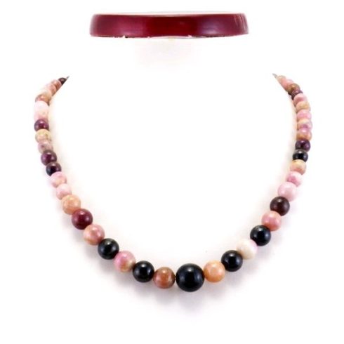  Turmalin nyaklánc, növekvő gyöngyökkel