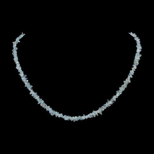 Akvamarin apró splitter szemcse nyaklánc