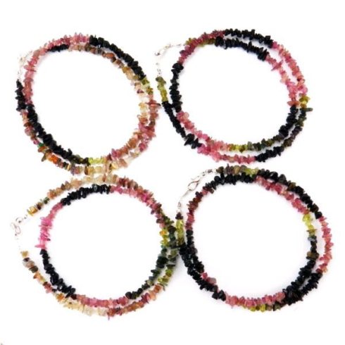 Dinnye Turmalin splitter szemcse nyaklánc - szakaszos