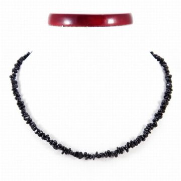 Fekete turmalin (sörl)  splitter szemcse nyaklánc