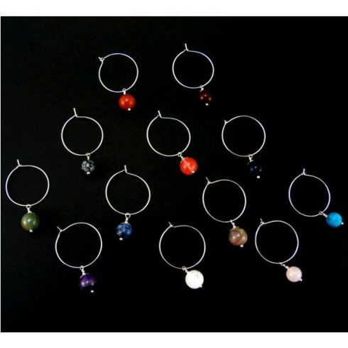 Ásvány gyöngy pohárjelölő 