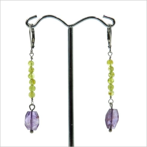 Peridot és ametiszt ékszer szett