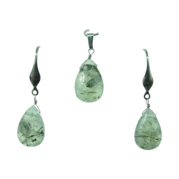 Prehnit ékszerszett