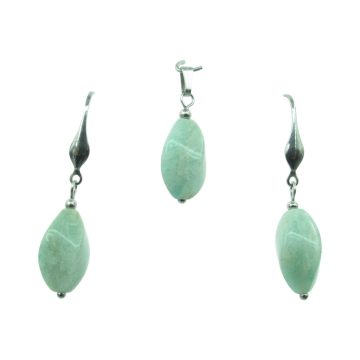 Amazonit ékszerszett