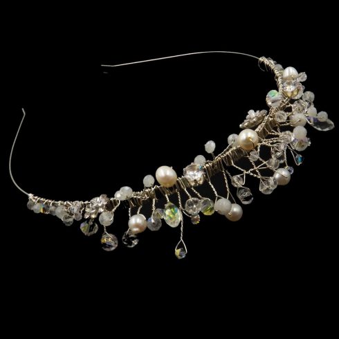 Féldrágaköves tiara