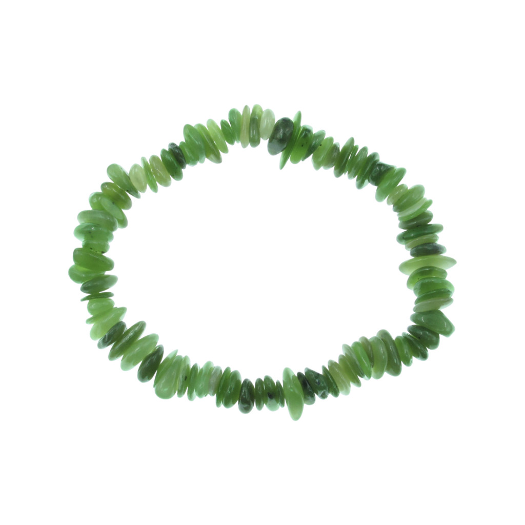 Nefrit jade splitter szemcse gumis karkötő