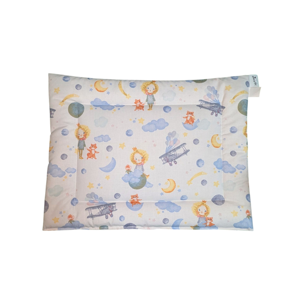 Image of Borostyánköves baba párna - Kisherceg, fehér alapon