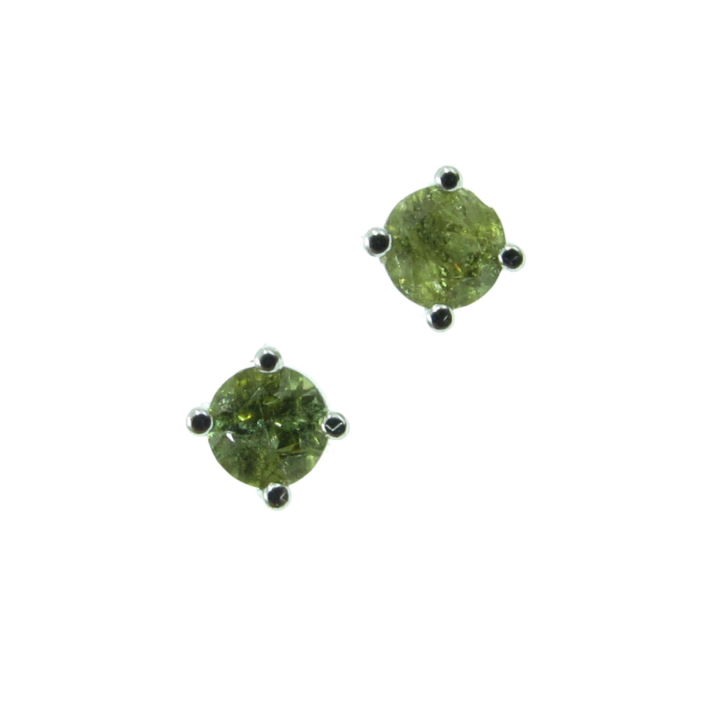 Image of Zöld turmalin beszúrós fülbevaló