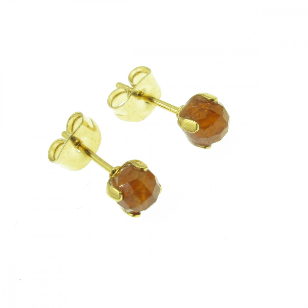 Image of Spessartin gránát beszúrós gömb fülbevaló