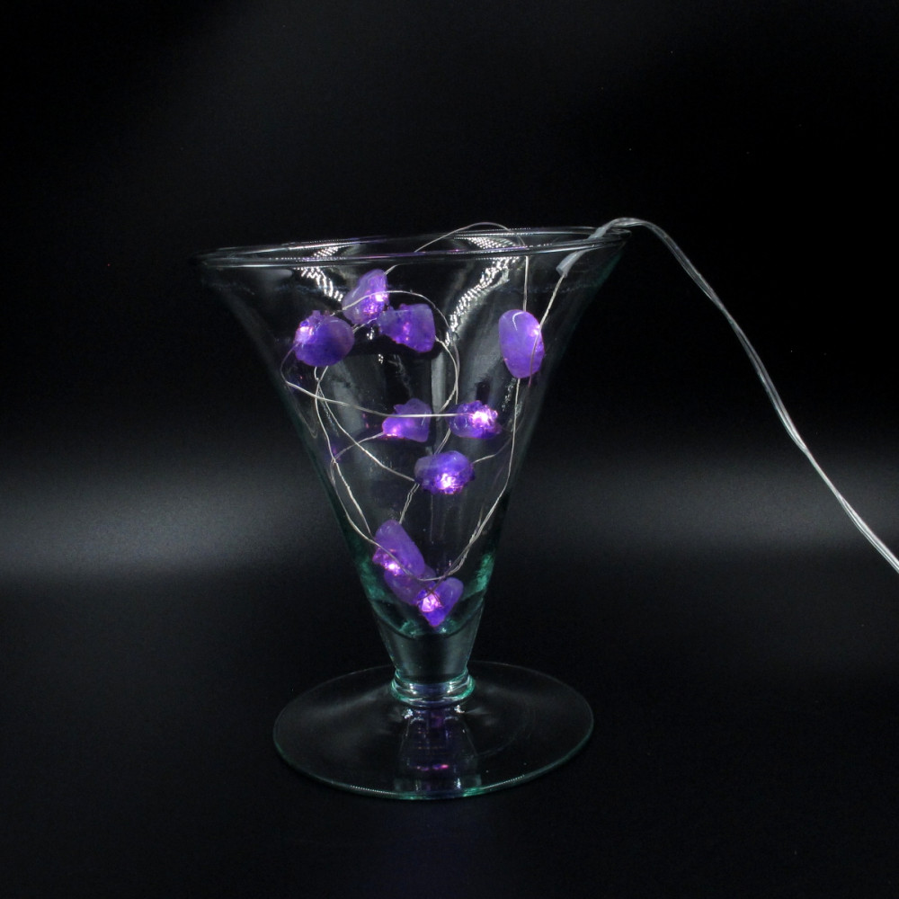 Image of Ametiszt kristály fényfűzér