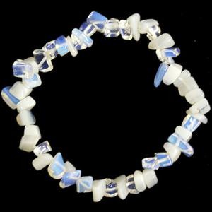 Opalit splitter szemcse karkötő