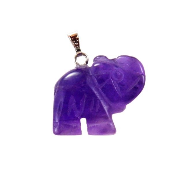 Elefánt figura medál - Ametiszt Elefánt figura medál - Ametiszt