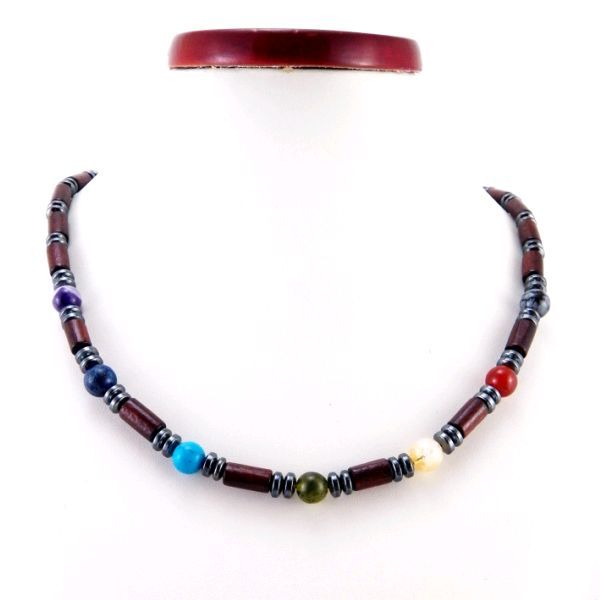 Image of Férfi csakra nyaklánc - szantáfal (102)