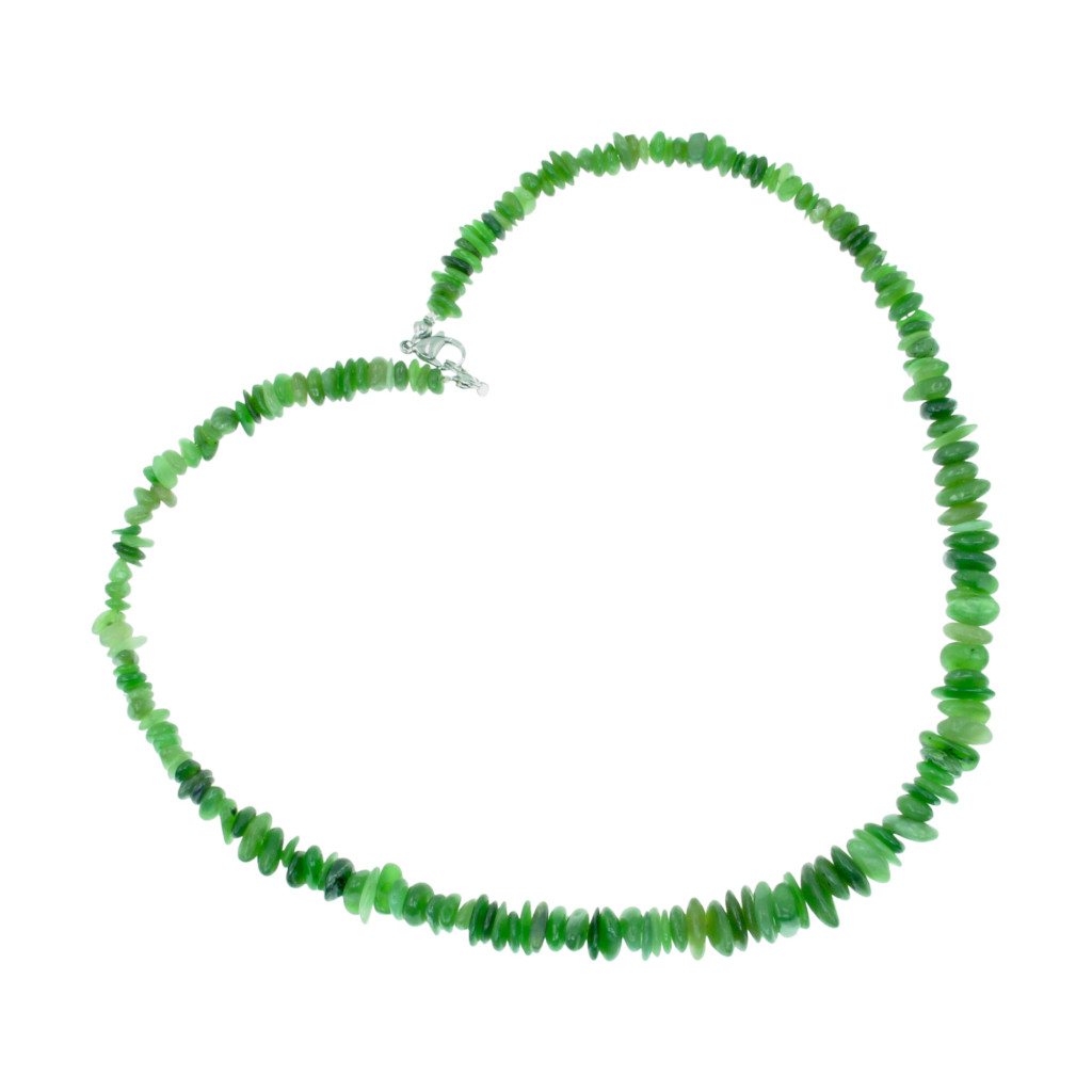Nefrit jade splitter szemcse nyaklánc Nefrit jade splitter szemcse nyaklánc