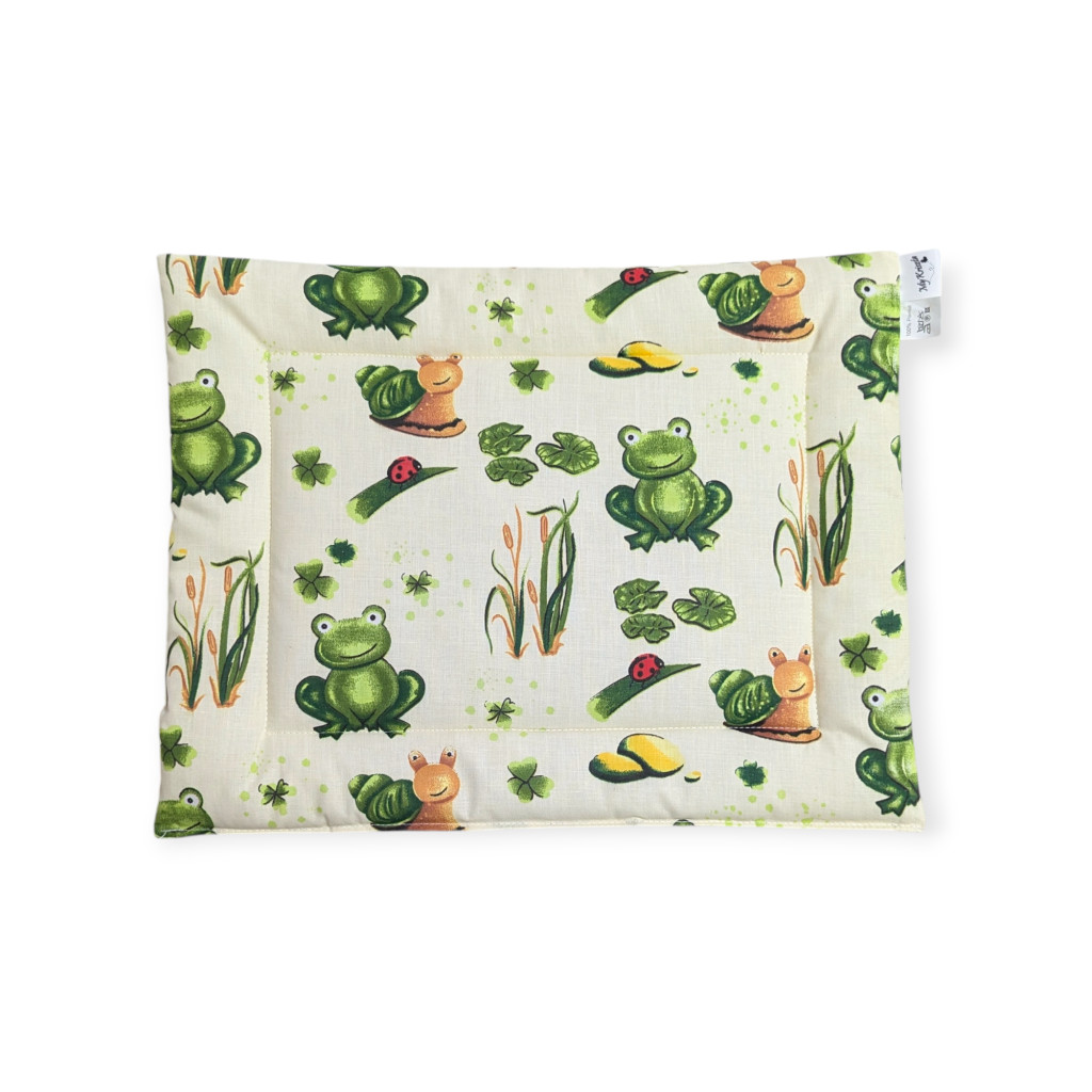 Image of Borostyánköves baba párna, -Békák